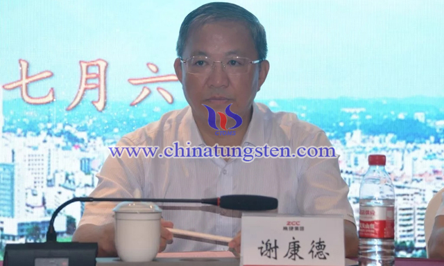 中國(guó)鎢業(yè)協(xié)會(huì)主席團(tuán)主席、中鎢高新材料股份有限公司總經(jīng)理、黨委副書(shū)記謝康德講話 